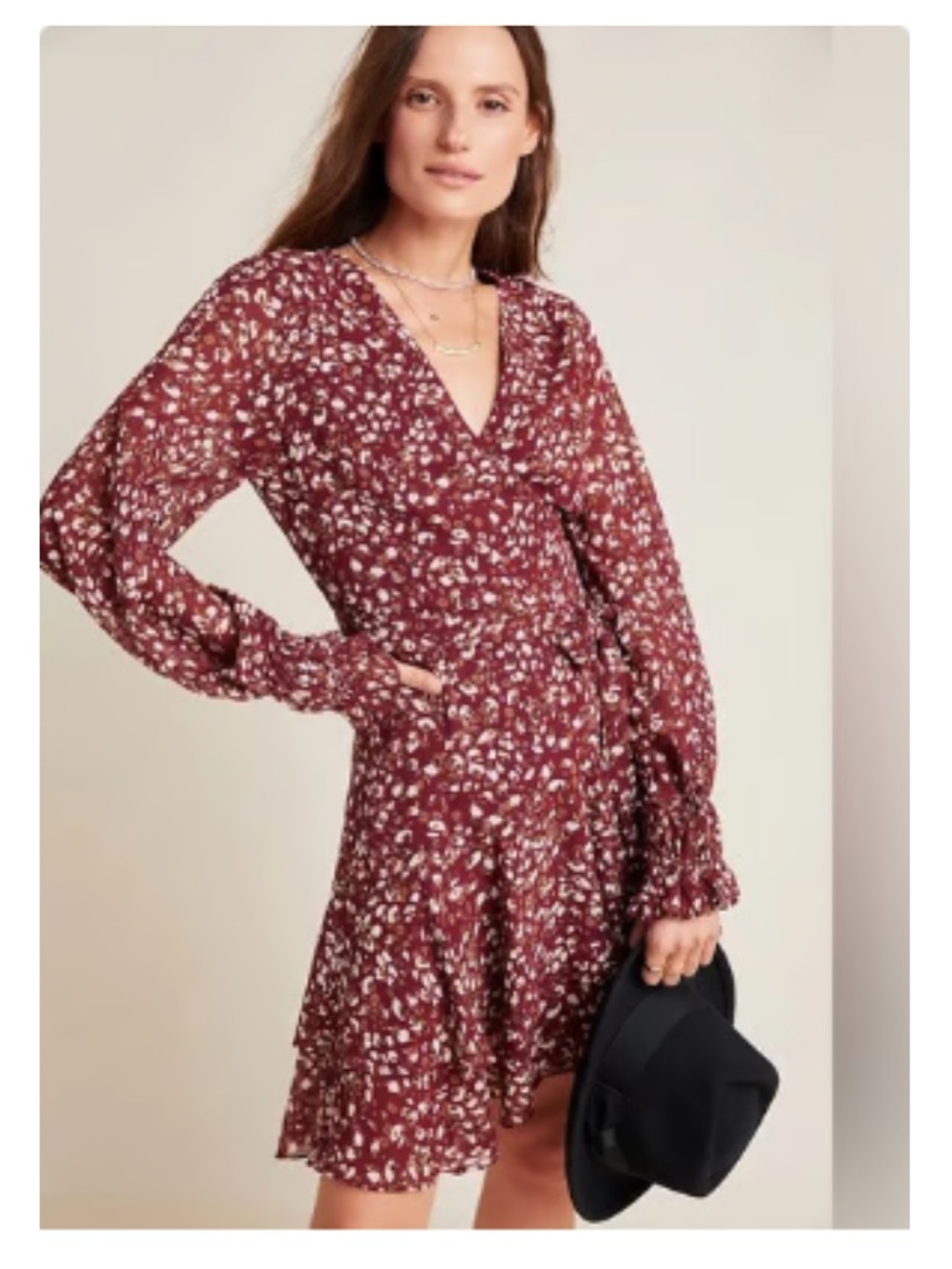 Anthropologie Hailee C Petra Floral Wrap Dress